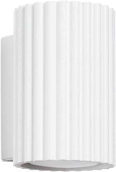 Aluminium Plafond- en Wandlamp met 1 Kap in Karbon Wit