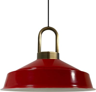 Bamyum Asletl-Lock hanglamp industrieel van metaal Ø40 cm, keukenlamp vintage, hanglamp eettafel E27, hanglamp eettafel, woonkamerlamp hangend vintage, hanglamp rood