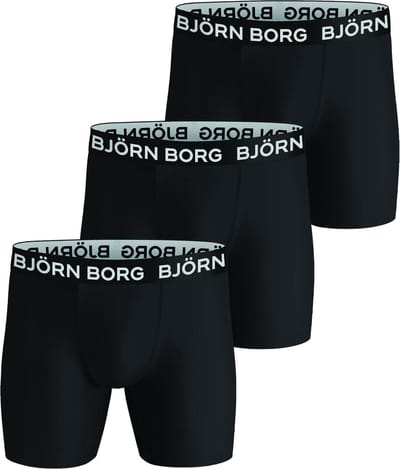 Björn Borg - Heren Onderbroeken 3-Pack Performance Boxers - Zwart - Maat XXL