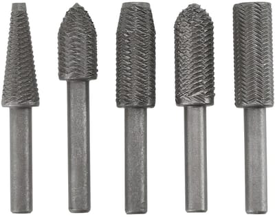 5 stuks rotatievijlen van snelstaal, lengte 58,7 mm, greepdiameter 6,2 mm, punten voor slijpmachine voor het frezen, vijlen en vormen van staal