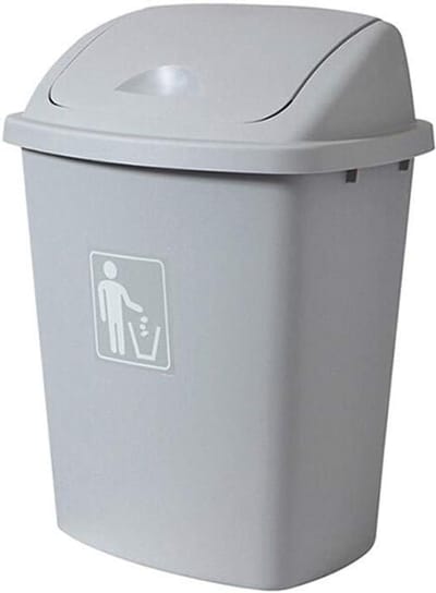 Vuilnisbak Binnen - Prullenbak Keuken - Huishoudelijk Gebruik - Grote Capaciteit - 40 Liter - Grijs
