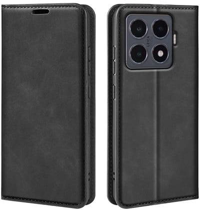 MobyDefend Hoesje - Geschikt voor Xiaomi 15T Pro - Luxe Wallet Bookcase (Magnetische Sluiting) - Zwart