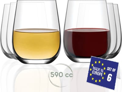 LAV Gaia Set van 6 wijnglazen , cocktailglazen 6 x 590cc , Drinkglazen