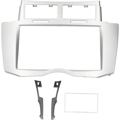 2‑DIN Dashboard Paneel Kit Auto Radio Audio DVD Stereo Centrale Bediening Decoratie Geschikt voor Yaris Vitz Platz 05‑11 white