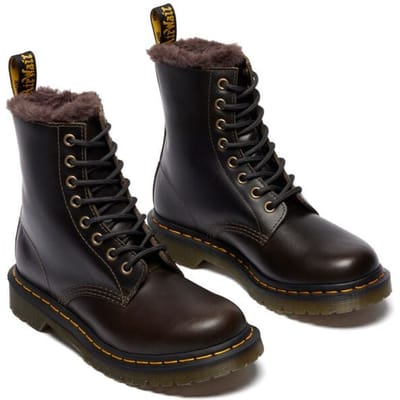 Dr. Martens Bikerlaars - 1460 Serena - Dark Taupe Orleans - EU36 tot EU40 - voor Vrouwen - bruin