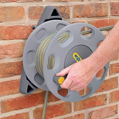 30 m wand-haspel voor tuin met 15 m slang