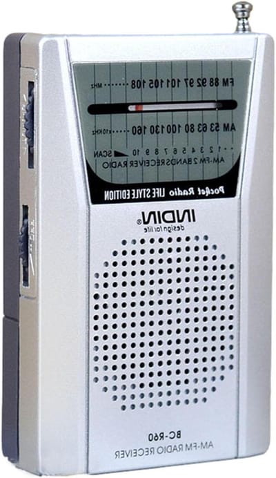 Draagbare AM FM Radio - Zakradio Ontvanger - Buitenactiviteiten Luisteren - Verbeterde Signaalontvangst - Compact Ontwerp - Zilver