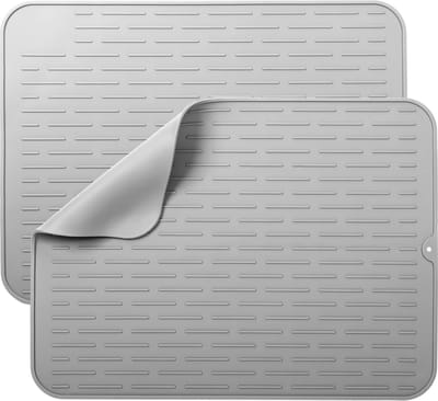 JGS ® Afdruipmat van Siliconen voor Keuken en Gootsteen – Hittebestendig en Antislip, Set van 2