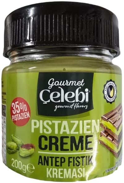 Celebi Pistache Creme - Pistachepasta - Pistache Spread - Dubai chocolade - pistache dubai - koekjes - pistache noten - dubai reep - 200gr