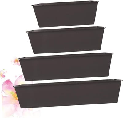 Bakvorm Set - Brood Cakevorm - Zelf Bakken - Antiaanbaklaag - 4 Stuks - Zwart