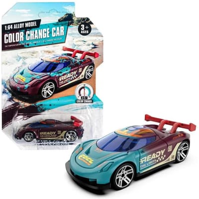 1:64 Magische Kleurveranderende Racewagen Model Temperatuurgevoelig Traagheid Pull Back Auto Speelgoed Crashbestendig Duurzaam Jongens Cadeau