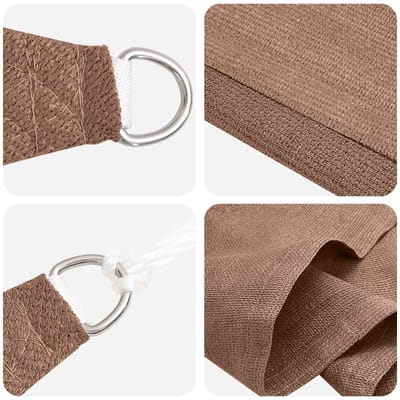 vidaXL Zonneschaduwzeil Rechthoekig 2 x 6 m HDPE Taupe