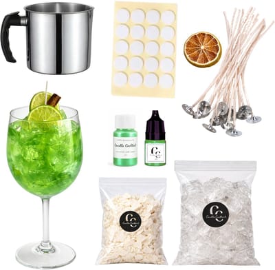 Candle Cocktail DIY Kaarsen Maken Set – Mojito Spritz – Compleet Kaarsen Maken Pakket voor Zelf Kaarsen Maken