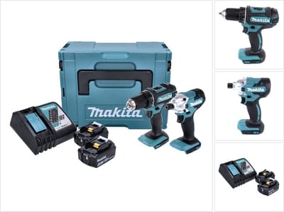 Makita DLX2339J Accu combiset 2-delig (DDF482 + DTD156) 18V 3.0Ah in Mbox