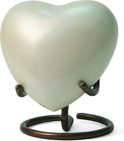 Urnencenter Satori Pearl Hartjes urn - Urn - Urn voor as - Urn Hond - Urn Kat - Urn Deelbewaring - Mini Urn - Kunstobject - 50ml