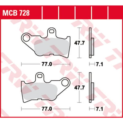 Trw Bremsbelagsatz, Scheibenbremse LUCAS MCB728