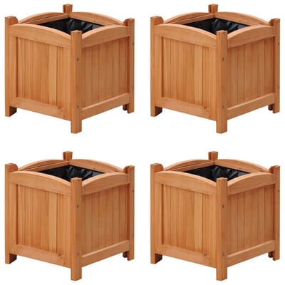 vidaXL - Plantenbakken - verhoogd - 4 - st - 30x30x30 - cm