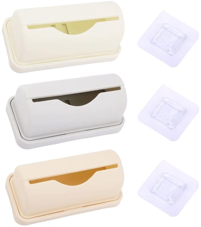 Unyqoos® Set van drie wandgemonteerde afvalzakdispensers voor badkamer en keuken