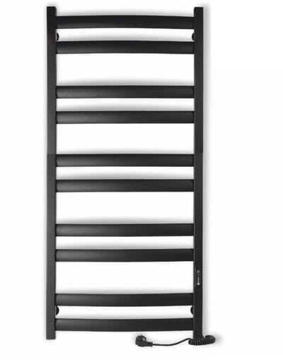 Elektrische handdoekradiator ATLANT 500x1200 met ECO-timer, 300W, Zwart