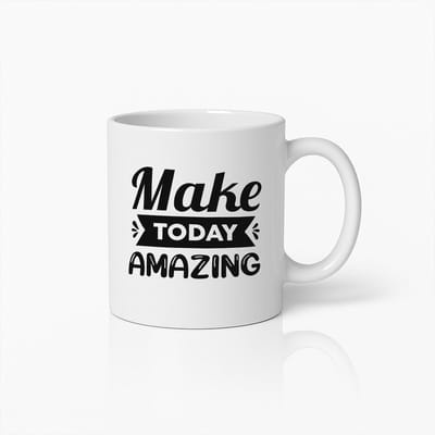 330ml Motiverende "Maak Vandaag Geweldig" Keramische Koffiemok – Inspirerende Quote Ontwerp
