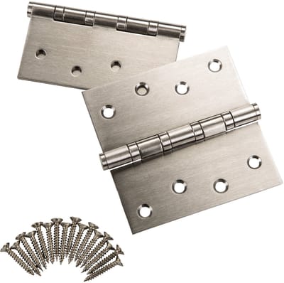SOTECH 2 deurscharnieren 101 x 101 x 2,0 mm opschroefscharnier roestvrij staal SS304 kogellager met schroeven Draagvermogen 60 kg