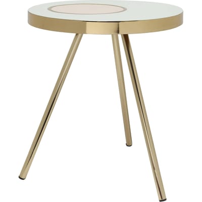 Underbar - Bijzettafel - Morrison - 41x41x47cm (LxBxH) - Mintgroen/Goud