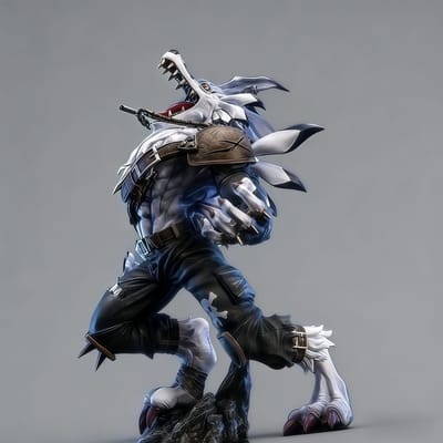 Nieuwe Anime Digimon Adventure Figuren Garurumon Figuur PVC Actie Figuur Standbeeld Collectie Hobby Model Poppen Speelgoed Kerstcadeaus