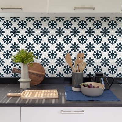 Zelfklevende tegelmuurstickers voor keuken en badkamer - 9 Camaro Azulejo tegelstickers - 9 stickers 10x10cm