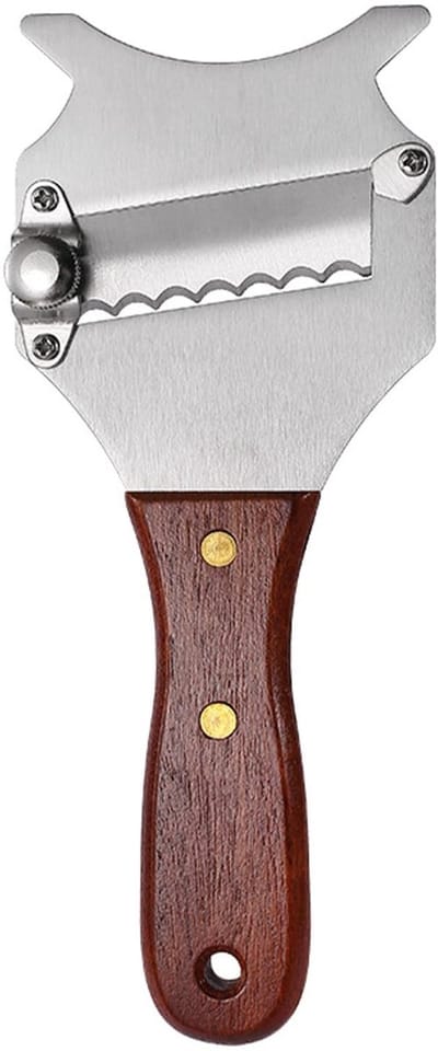 Dailygoods - Truffelsnijder - Multifunctionele Chocoladescheerapparaat - Instelbare Dikte - Zilver - Kaassnijder - Voor Thuisgebruik - Roestvrij Staal