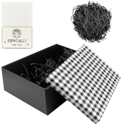 SnelShoppen - Luxe Cadeau Box met Deksel 25x18x8.5 cm voor Meisjes met Strik, Wenskaart en Vulling - Geschikt voor Verjaardagen, Huwelijksfeesten, Val