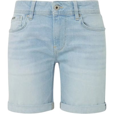 Pepe Jeans Dames Short Broeken SLIM SHORT MW slim Fit Blauw W 25 Volwassenen