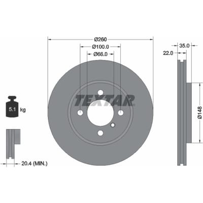 Remschijf TEXTAR 92026503