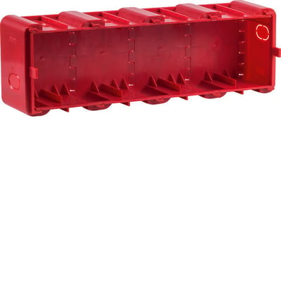 Hager Berker 4-pans inbouwbehuizing wandcontactdoos rood - 18720040