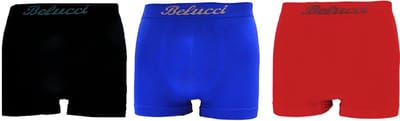 Belucci heren boxershorts 3-pack zwart-blauw-rood maat M/L