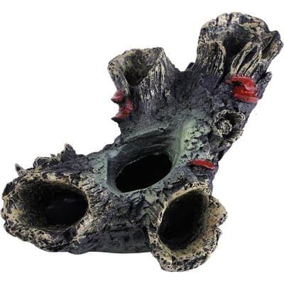Kunsthars Aqua Aquarium Dood Hout Vis Om Gat Tank Ornament Decor te vermijden black