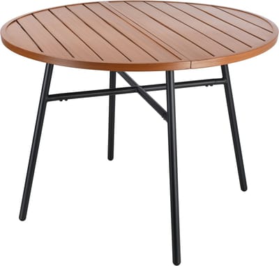 VDD – Tuintafel – Buitentafel – Ronde tafel – Gecoat ijzer – 100 x 73,5cm