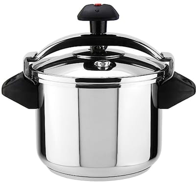 RVS Snelkookpan 6 Liter - Zwart