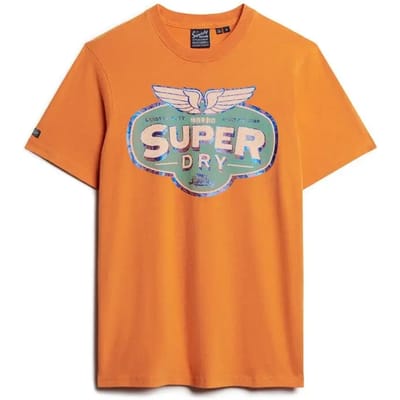 T-shirt Korte Mouw Superdry T-shirt Gasoline Workwear orange