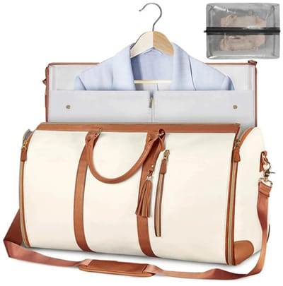 Archi Reistas – Weekendtas - Waterdicht - Met grote capaciteit – multifunctionele sporttas & handbagage – Opvouwbaar - Beige