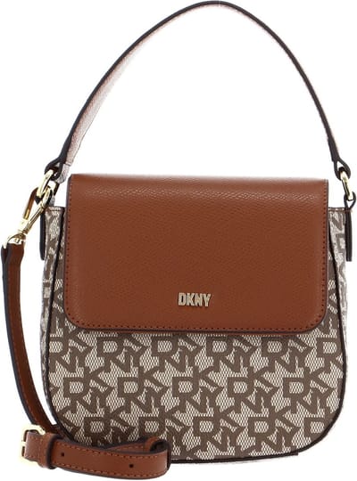 DKNY Leren Schoudertas Avondtas Immy TC Logo Crossbody Bag Chino / Crml Bruine