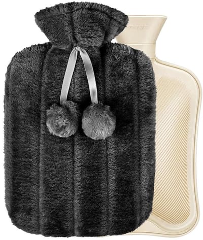 Dailygoods- Warmtebehoudartefact 2L - Natuurlijke Rubber - Pluche Hoes - Geurloos - Veilig - Duurzaam - Kruik
