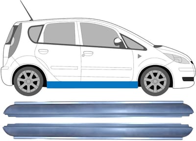 Reparatie dorpel voor Mitsubishi Colt 2004-2012 / Links = Rechts / Set