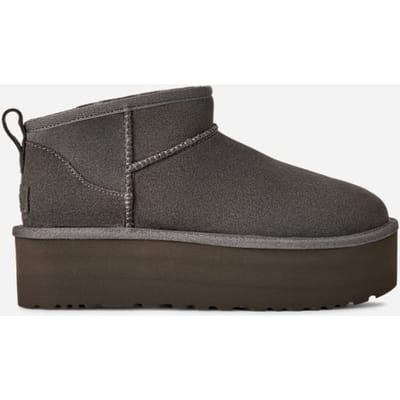 UGG® Classic Ultra korte laars met plateauzool voor Dames in Black, Maat 43, Suede