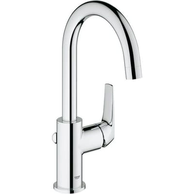 GROHE BauFlow wastafelkraan L - Hoge mengkraan met trekwaste - Eco - Chroom