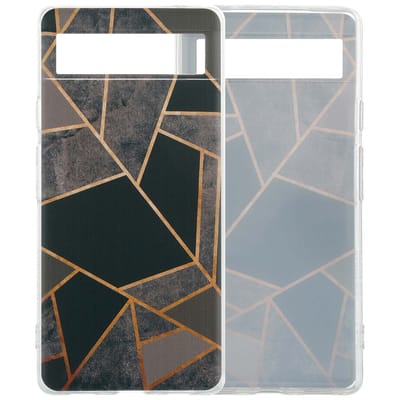 imoshion Hoesje - Geschikt voor Google Pixel 6a - Design hoesje verpakking - Black Graphic
