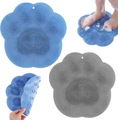 Voetverzorging Mat met Antislip Zuignappen, 2 Stuks, voor Ontspanning, Peeling en Massage van de Voeten
