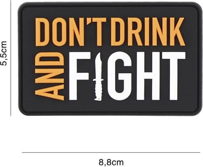 Embleem 3D PVC Don't Drink Zwart/Oranje