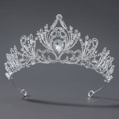 Kroon voor dames-Prinsessenkroon-Diadeem-Kroon-Strass-Elegant en Duurzaam - Geschikt voor Verschillende Gelegenheden-Haarsieraad-Stijl 75