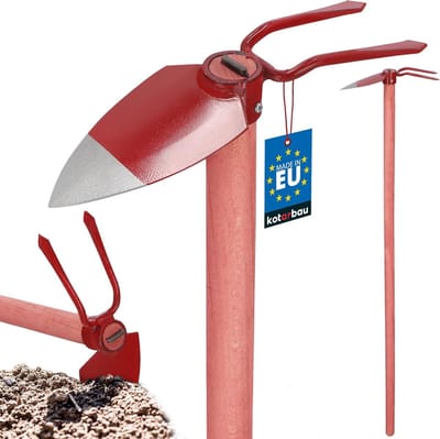 Tuin Hartenblad - Onkruidsteker - Onkruid Verwijderen - Scherpe Tanden - 82 mm - Rood