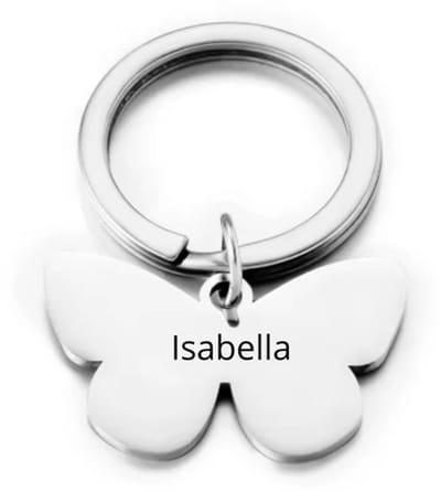 Hondenpenning Vlinder | RVS hondenpenning Zilveren Vlinder | Dogtag Vlinder inclusief Graveren | Penning Vlinder Zilver | Petshop Seven